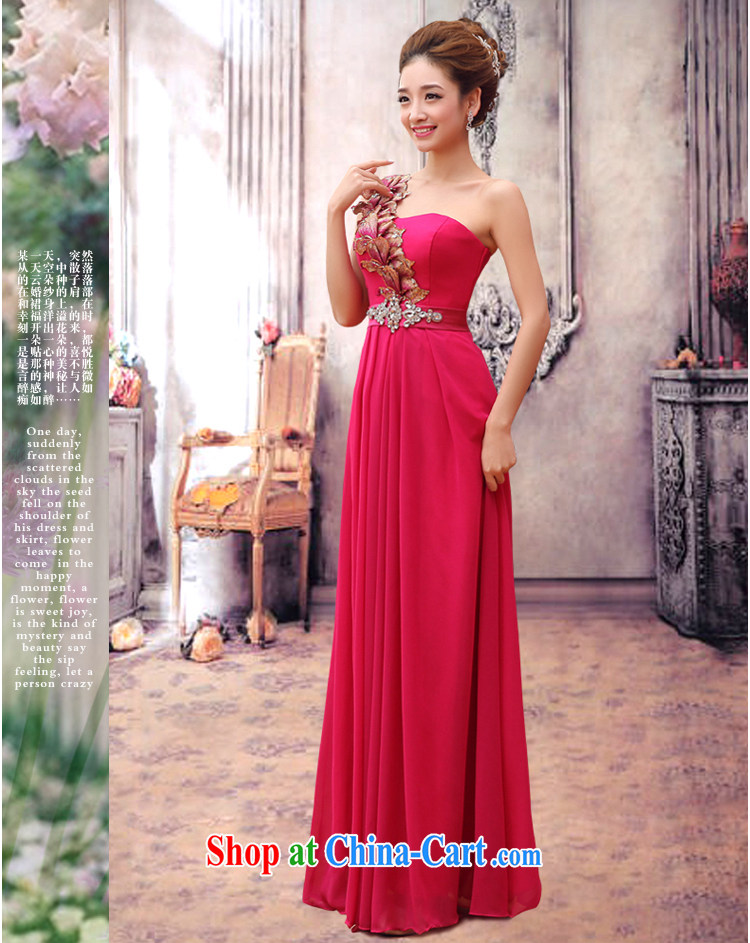 Baby bridal 2014 New Evening Dress long wedding stylish wedding toast Service Bridal marriage bridesmaid single shoulder the shoulder dresses beauty red XXL pictures, price, brand platters! Elections are good character, the national distribution, so why buy now enjoy more preferential! Health