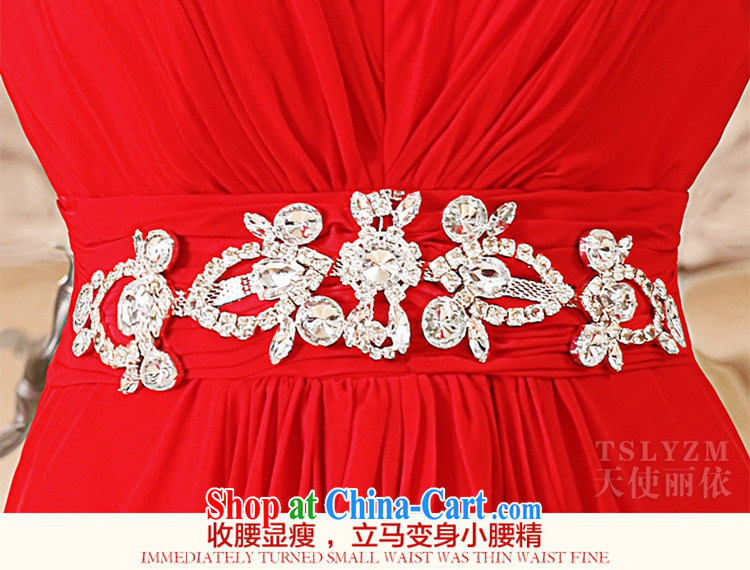 The angels, according to 2014 new bride Korean-style luxury parquet drill shoulders V collar long marriage bows show dress the dress fashion long dress red XL pictures, price, brand platters! Elections are good character, the national distribution, so why buy now enjoy more preferential! Health