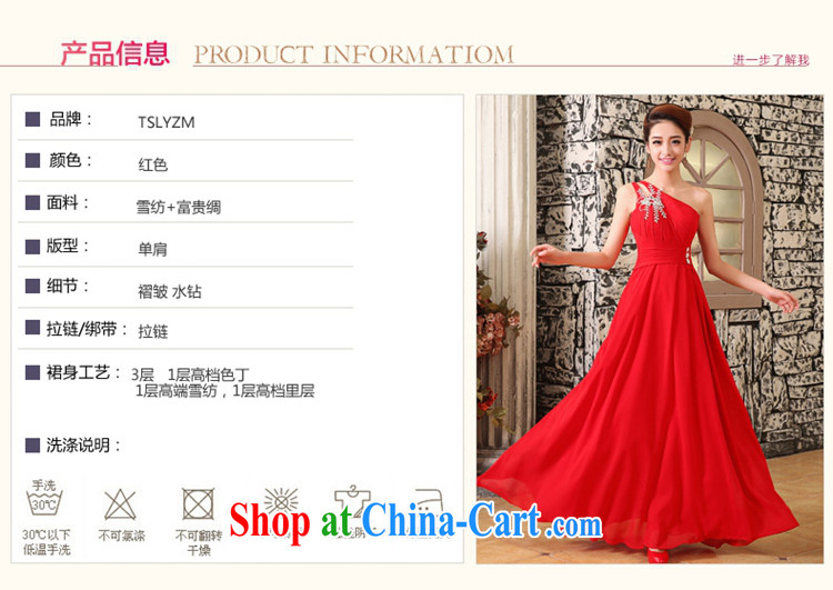 The angels, according to 2014 new Korean marriage toast clothing bridesmaid bridal gown spring long single shoulder snow woven diamond jewelry dresses Evening Dress LF 713 red XL pictures, price, brand platters! Elections are good character, the national distribution, so why buy now enjoy more preferential! Health