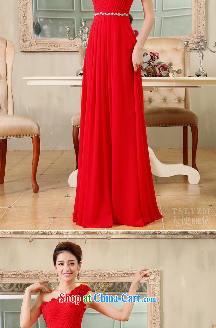 Tslyzm bridal wedding dress pregnant women served toast, length bridesmaid beauty graphics thin flowers single shoulder dress D, red long S pictures, price, brand platters! Elections are good character, the national distribution, so why buy now enjoy more preferential! Health