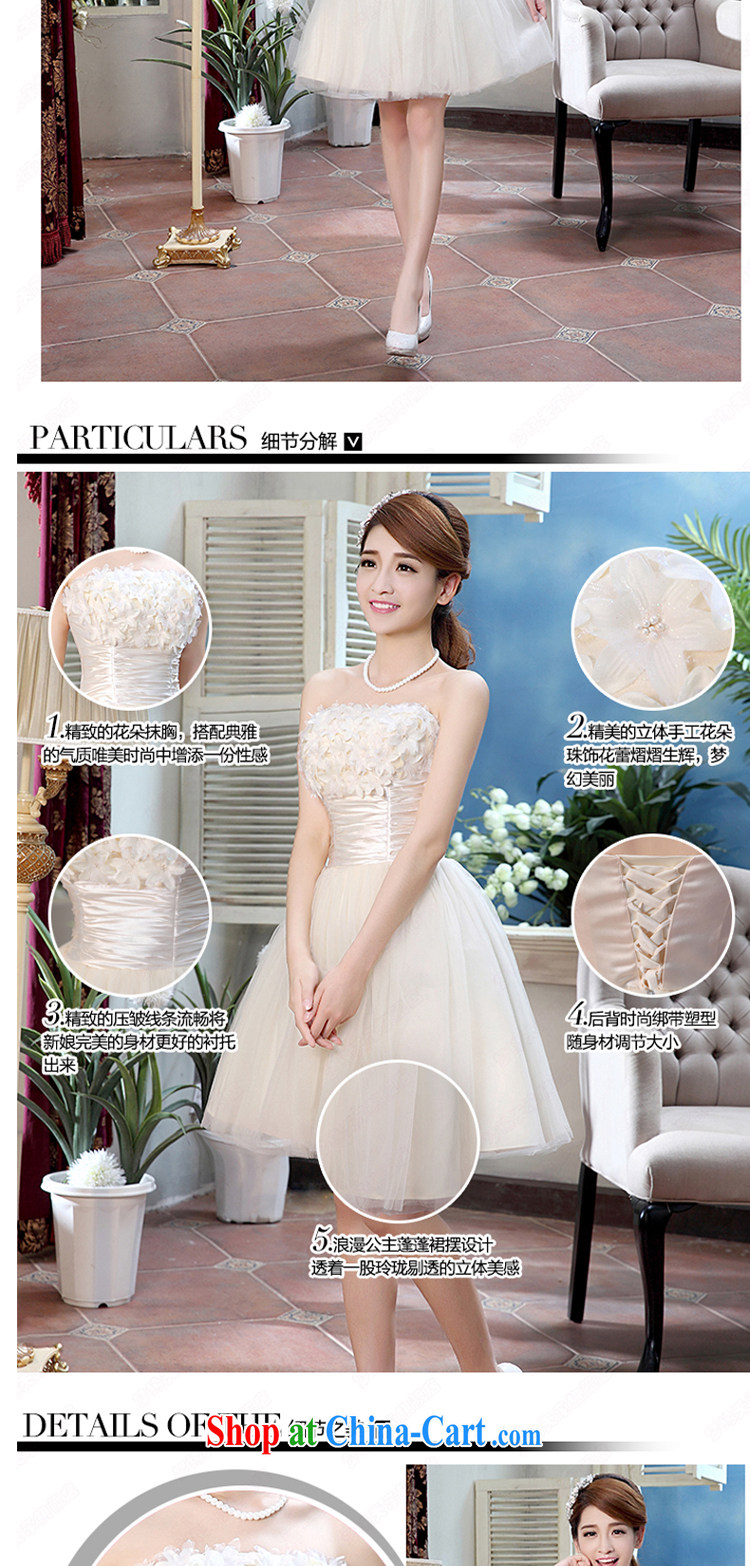 Her spirit Ying bridal wedding dresses bows dress wedding bridesmaid in short, show small dress XLF 326 champagne color XXL pictures, price, brand platters! Elections are good character, the national distribution, so why buy now enjoy more preferential! Health