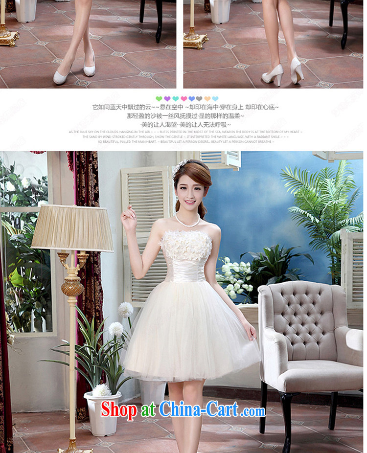 Her spirit Ying bridal wedding dresses bows dress wedding bridesmaid in short, show small dress XLF 326 champagne color XXL pictures, price, brand platters! Elections are good character, the national distribution, so why buy now enjoy more preferential! Health