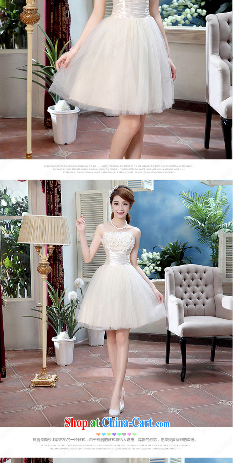 Her spirit Ying bridal wedding dresses bows dress wedding bridesmaid in short, show small dress XLF 326 champagne color XXL pictures, price, brand platters! Elections are good character, the national distribution, so why buy now enjoy more preferential! Health