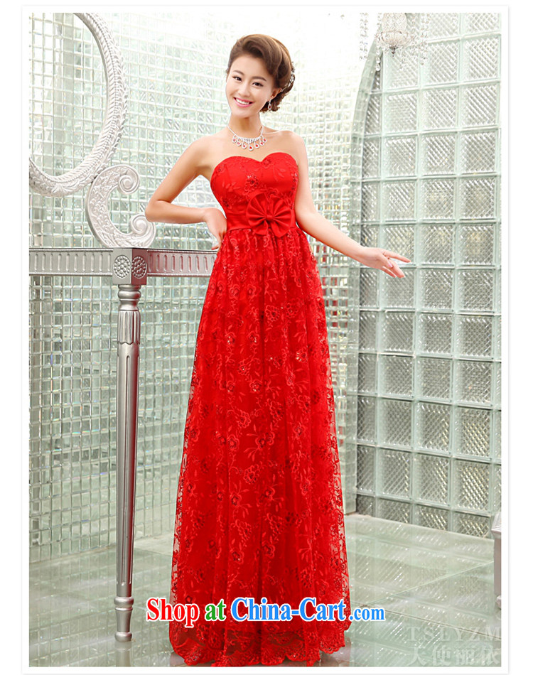 The angels, according to 2015 new bride wedding dress red lace-up waist long stylish red wiped his chest serving toast wedding dinner dress the wedding dress red XXL pictures, price, brand platters! Elections are good character, the national distribution, so why buy now enjoy more preferential! Health