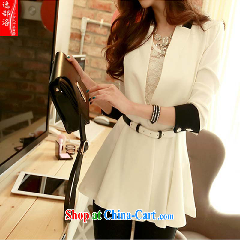 Women generic Korean-style lounge Ol cultivating graphics skinny suits candy colored suit jacket girls 7 sub-cuff dress black and white XNR 8007 black XXL, once and for all, department, shopping on the Internet