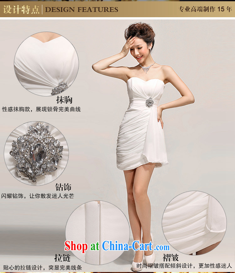Cultivating Sin toast clothing Evening Dress bridesmaid dress short little princess Mary Magdalene dress chest dresses Korean white XXL pictures, price, brand platters! Elections are good character, the national distribution, so why buy now enjoy more preferential! Health
