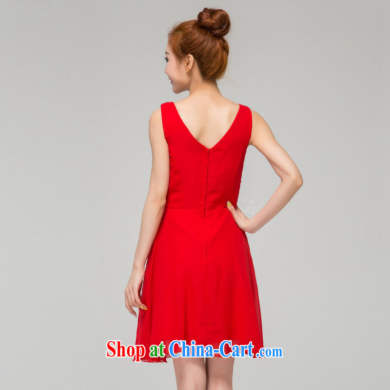 Recall that the red makeup summer bridal bridesmaid dress red V for cultivating short 2015 new stylish wedding moderator L 13,781 red L, recalling that the red makeup, shopping on the Internet