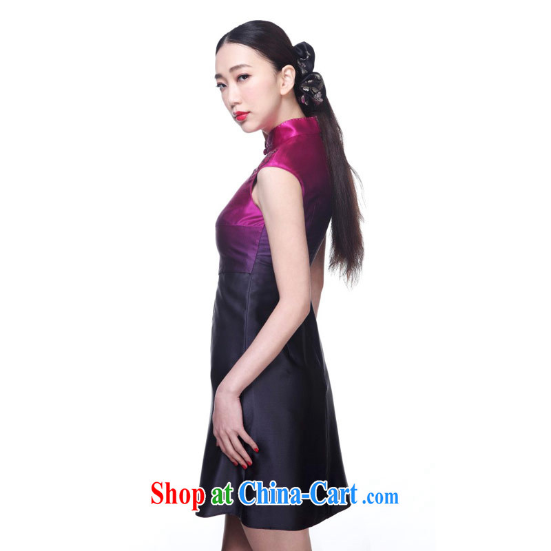 Wood is really the 2015 spring and summer beauty and stylish gradient embroidered dress cheongsam dress 21,880 18 deep toner XL, wood really has, online shopping