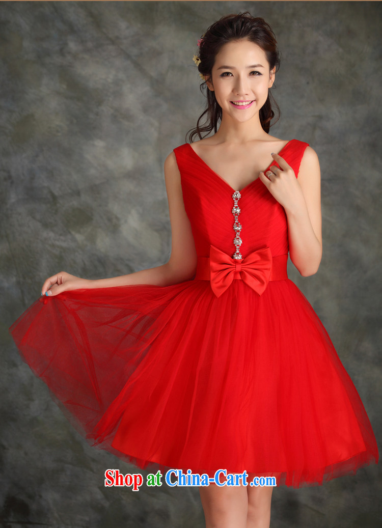Jessica 2014 covered by new dual-shoulder bow-tie strap toast Service Bridal short bridesmaid dresses small firm 5039 red XL pictures, price, brand platters! Elections are good character, the national distribution, so why buy now enjoy more preferential! Health
