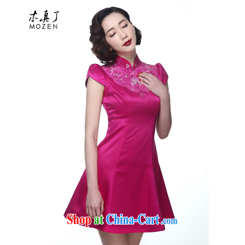 Wood is really a summer 2015 new Chinese Embroidery, collar cheongsam evening dress dress dress in package mail 21,962 18 deep toner XXL, wood really has, shopping on the Internet