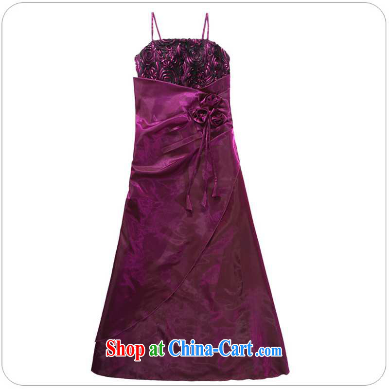 The package-XL ladies' high quality graphics thin rose banquet Evening Dress straps skirt dresses, Chairman, small dress skirt thick mm long skirt bridesmaid dress wine red 2 XL (150 - 170 ) jack, land is still the garment, shopping on the Internet