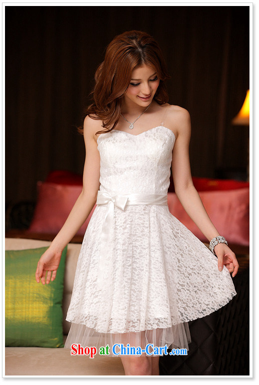 Land is the Yi XL ladies dress sweet lace bare chest straps skirt wedding sister bridesmaid small dress thick sister XL ladies dress bridesmaid dress white are code (90 - 120 jack) pictures, price, brand platters! Elections are good character, the national distribution, so why buy now enjoy more preferential! Health
