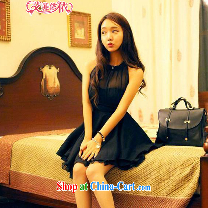 The heartrending Web yarn stitching sexy moderator dress skirt 2015 Korean New jerseys sleeveless beauty back exposed snow woven large dress 5036 black L code, the parting, and shopping on the Internet