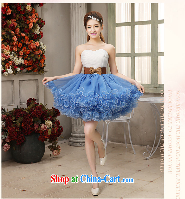 2015 Tslyzm new small dress wiped chest dress blue sweet plastic body belt small short skirts show dress bridesmaid dress wedding shaggy dress light blue L pictures, price, brand platters! Elections are good character, the national distribution, so why buy now enjoy more preferential! Health