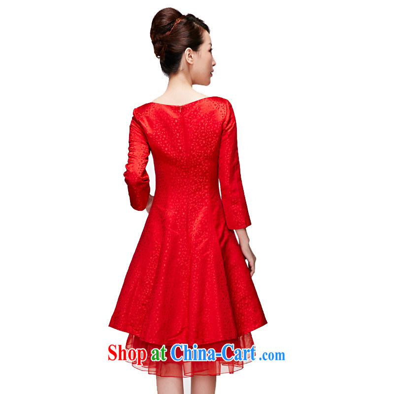 Wood is really the 2015 summer new spring and summer embroidered 7 cuff dress elegant bridal dress package mail 80,538 04 red S, wood really has, shopping on the Internet