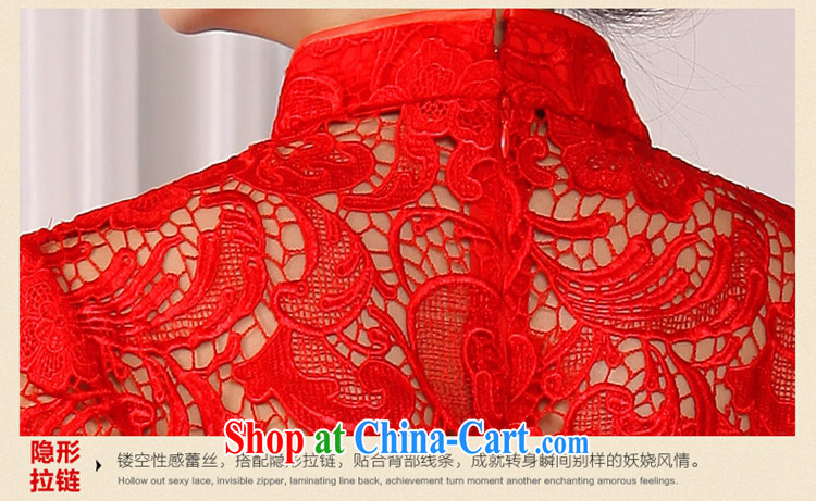 Tslyzm 2015 spring and summer new bridal dresses wedding dresses lace red package shoulder short bows dress uniform dress the betrothal service female Red XXL pictures, price, brand platters! Elections are good character, the national distribution, so why buy now enjoy more preferential! Health