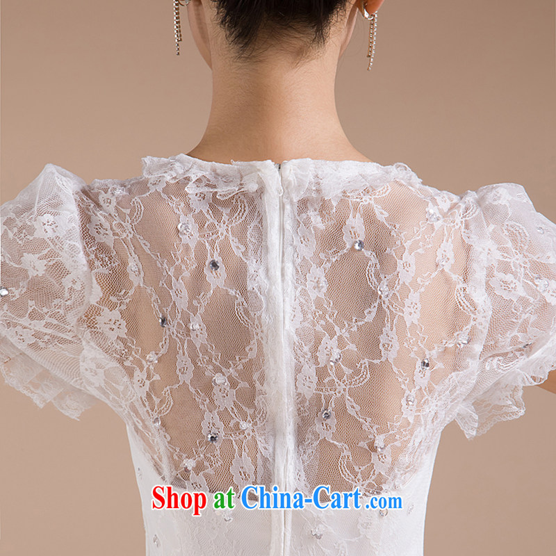 There is embroidery bridal wedding bridesmaid short new stylish chair bows dress white XL Suzhou Shipment. It is absolutely not a bride, shopping on the Internet