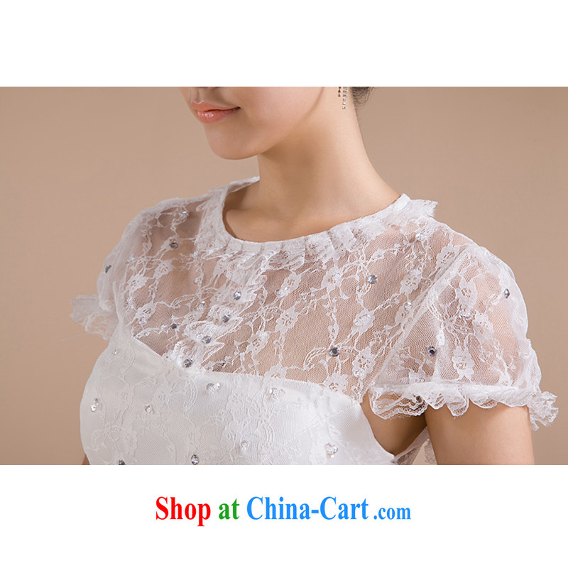 There is embroidery bridal wedding bridesmaid short new stylish chair bows dress white XL Suzhou Shipment. It is absolutely not a bride, shopping on the Internet
