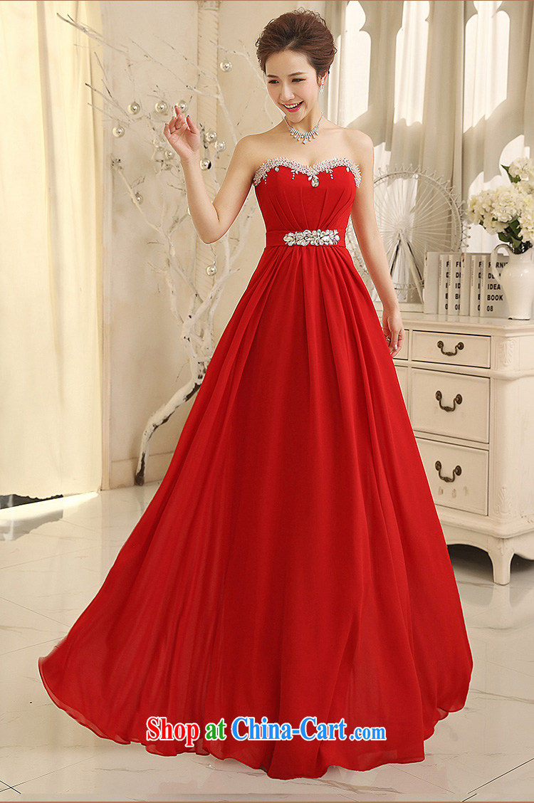 Jessica covers wedding dresses 2014 new erase chest fall red tie-Korean dress 5065 toasting champagne color XL pictures, price, brand platters! Elections are good character, the national distribution, so why buy now enjoy more preferential! Health