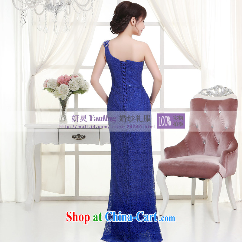 Her spirit/YL 2014 new bride wedding dresses Evening Dress toast serving long - 14,044 blue XXXXL, her spirit (Yanling), online shopping