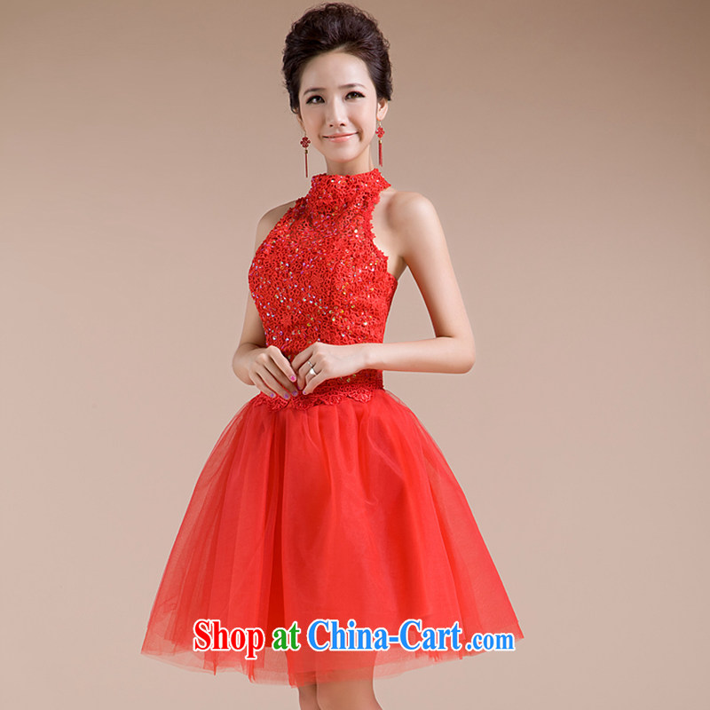 There is embroidery bridal 2015 new marriages wedding dresses Korean version of the new bows, serving short bridesmaid dress 924 LF XXL Suzhou shipping, embroidered bridal, shopping on the Internet