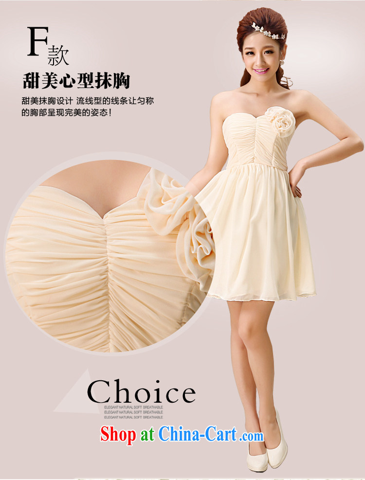 Tslyzm 2015 new bridesmaid dress skirt short spring bridesmaid sisters served as small dress bridesmaid's bare color champagne color Dinner Evening dress A L pictures, price, brand platters! Elections are good character, the national distribution, so why buy now enjoy more preferential! Health