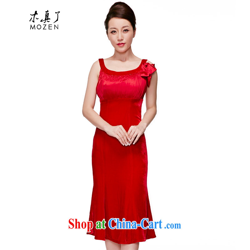Wood is really the 2015 new wool sweet bridal Evening Dress wedding dress in elegant qipao gown package mail 80,521 05 red M