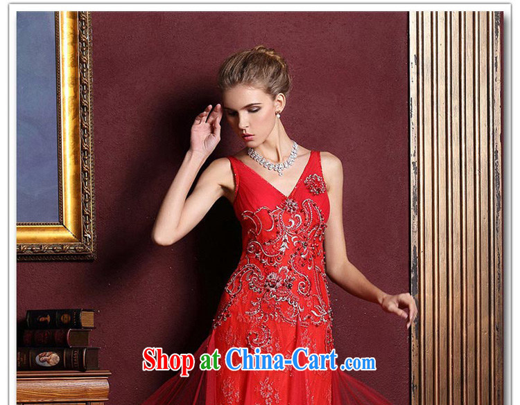 The bride's wedding dresses new 2015 Deep V collar dress straps red wedding bows dress 828 L pictures, price, brand platters! Elections are good character, the national distribution, so why buy now enjoy more preferential! Health