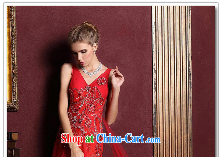 The bride's wedding dresses new 2015 Deep V collar dress straps red wedding bows dress 828 L pictures, price, brand platters! Elections are good character, the national distribution, so why buy now enjoy more preferential! Health