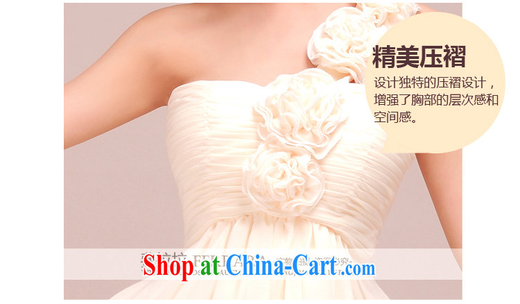 Ferrara bride single shoulder strap with floral wedding dresses small short bridesmaid dress 2015 new Banquet Hosted champagne color XL Suzhou shipping pictures, price, brand platters! Elections are good character, the national distribution, so why buy now enjoy more preferential! Health
