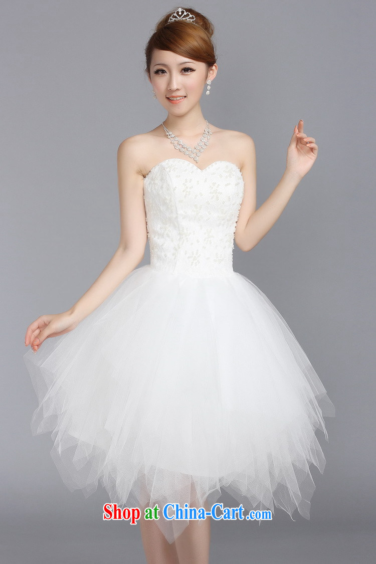 The female 2014 Princess small dress short shaggy dress wedding bridal bridesmaid toast small dress white XXL pictures, price, brand platters! Elections are good character, the national distribution, so why buy now enjoy more preferential! Health
