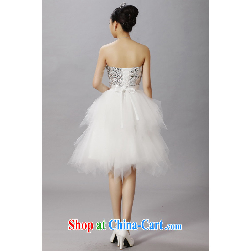 The female 2014 bridal bridesmaid wedding toast short evening dress, lace shaggy dress small dress white XXL, water, shopping on the Internet