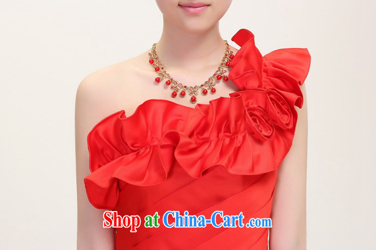The ladies 2015 new bride toast dress single shoulder the shoulder bridesmaid dinner gala evening small dress short, champagne color S pictures, price, brand platters! Elections are good character, the national distribution, so why buy now enjoy more preferential! Health