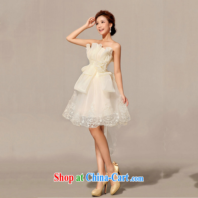 There is a Korean-style bare chest new short bridesmaid wedding dresses XS 1009 white XXXL, it's a, and shopping on the Internet
