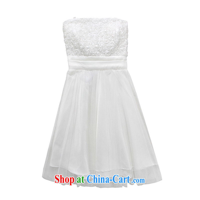 JK 2. YY romantic rose-waist Web yarn end chest dress dress white XXXL, JK 2. YY, shopping on the Internet