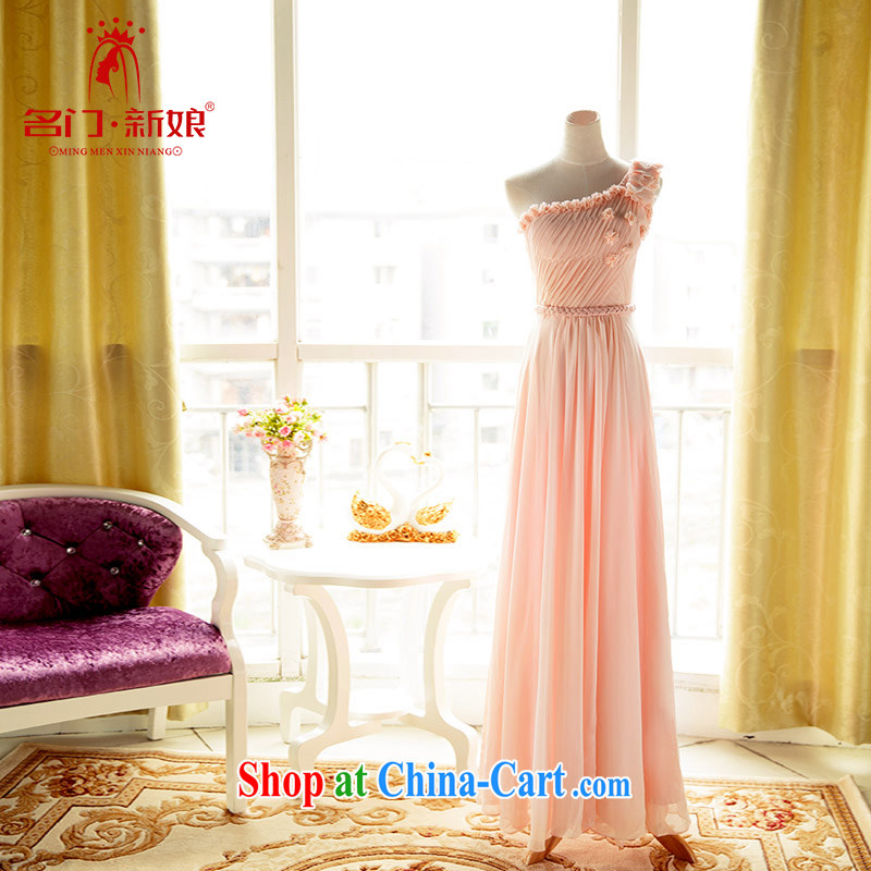 The bridal dresses 2015 marriage new toast clothing staple Pearl flowers dress evening dress 299 pink L