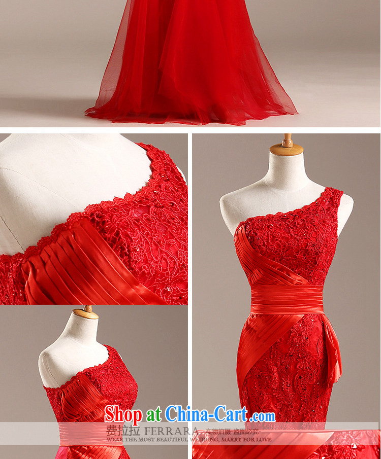 Ferrara upscale 2015 New Red bridal crowsfoot long bows dress girl lace evening dress summer red XL pictures, price, brand platters! Elections are good character, the national distribution, so why buy now enjoy more preferential! Health