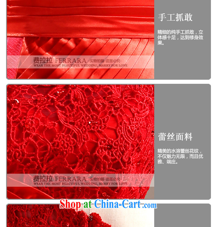 Ferrara upscale 2015 New Red bridal crowsfoot long bows dress girl lace evening dress summer red XL pictures, price, brand platters! Elections are good character, the national distribution, so why buy now enjoy more preferential! Health