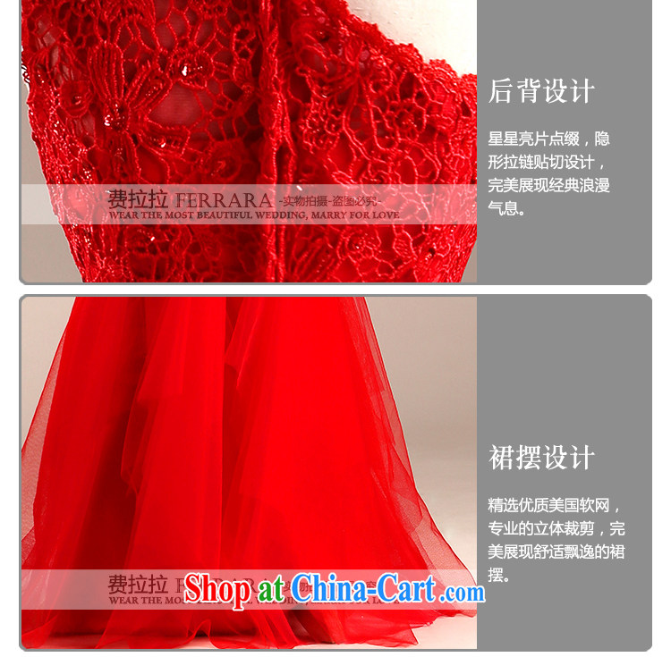 Ferrara upscale 2015 New Red bridal crowsfoot long bows dress girl lace evening dress summer red XL pictures, price, brand platters! Elections are good character, the national distribution, so why buy now enjoy more preferential! Health