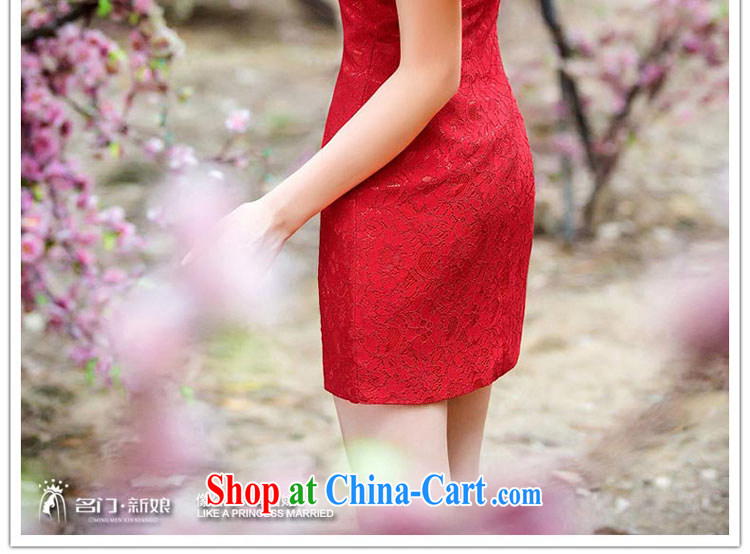 The bride's wedding dresses flowers manually cultivating lace red dress bows dress short 345 S pictures, price, brand platters! Elections are good character, the national distribution, so why buy now enjoy more preferential! Health