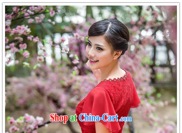 The bride's wedding dresses flowers manually cultivating lace red dress bows dress short 345 S pictures, price, brand platters! Elections are good character, the national distribution, so why buy now enjoy more preferential! Health