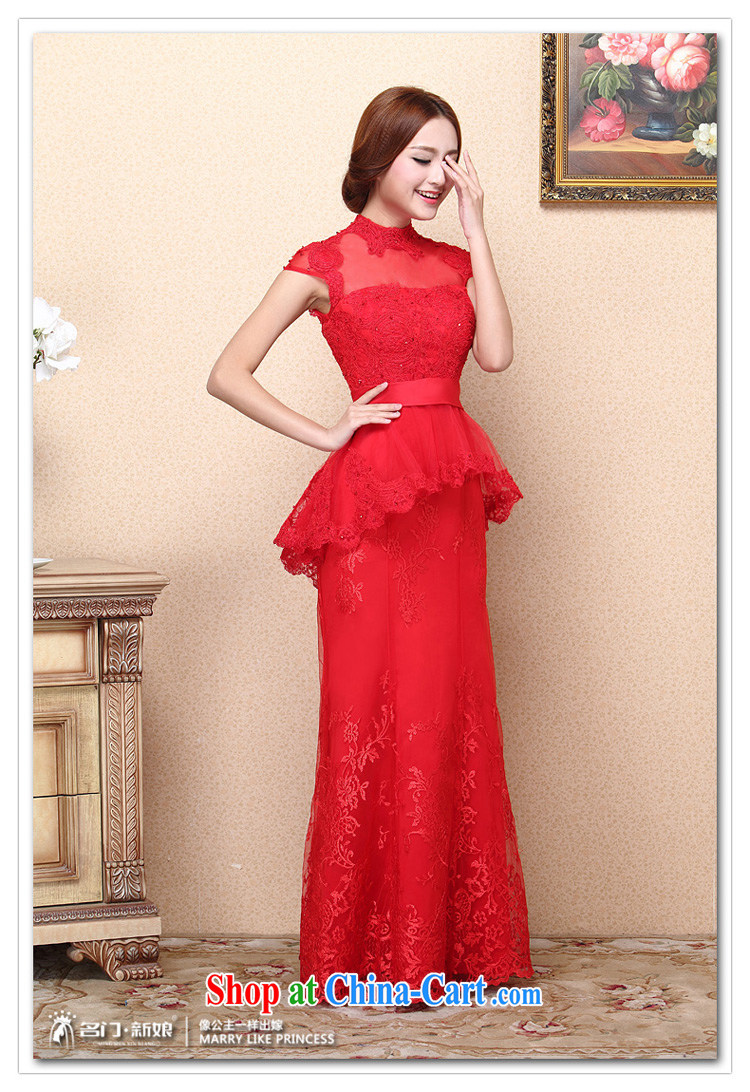 The bride's 2015 new dress retro red lace dress bows dress red crowsfoot 350 L pictures, price, brand platters! Elections are good character, the national distribution, so why buy now enjoy more preferential! Health