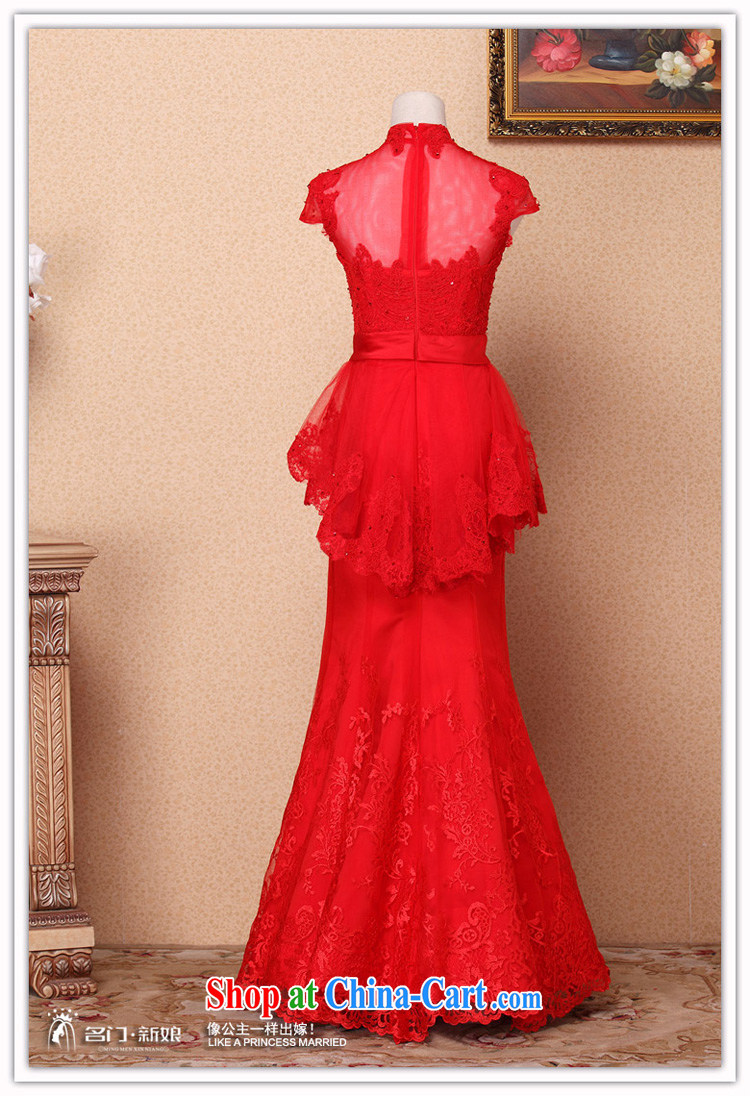 The bride's 2015 new dress retro red lace dress bows dress red crowsfoot 350 L pictures, price, brand platters! Elections are good character, the national distribution, so why buy now enjoy more preferential! Health