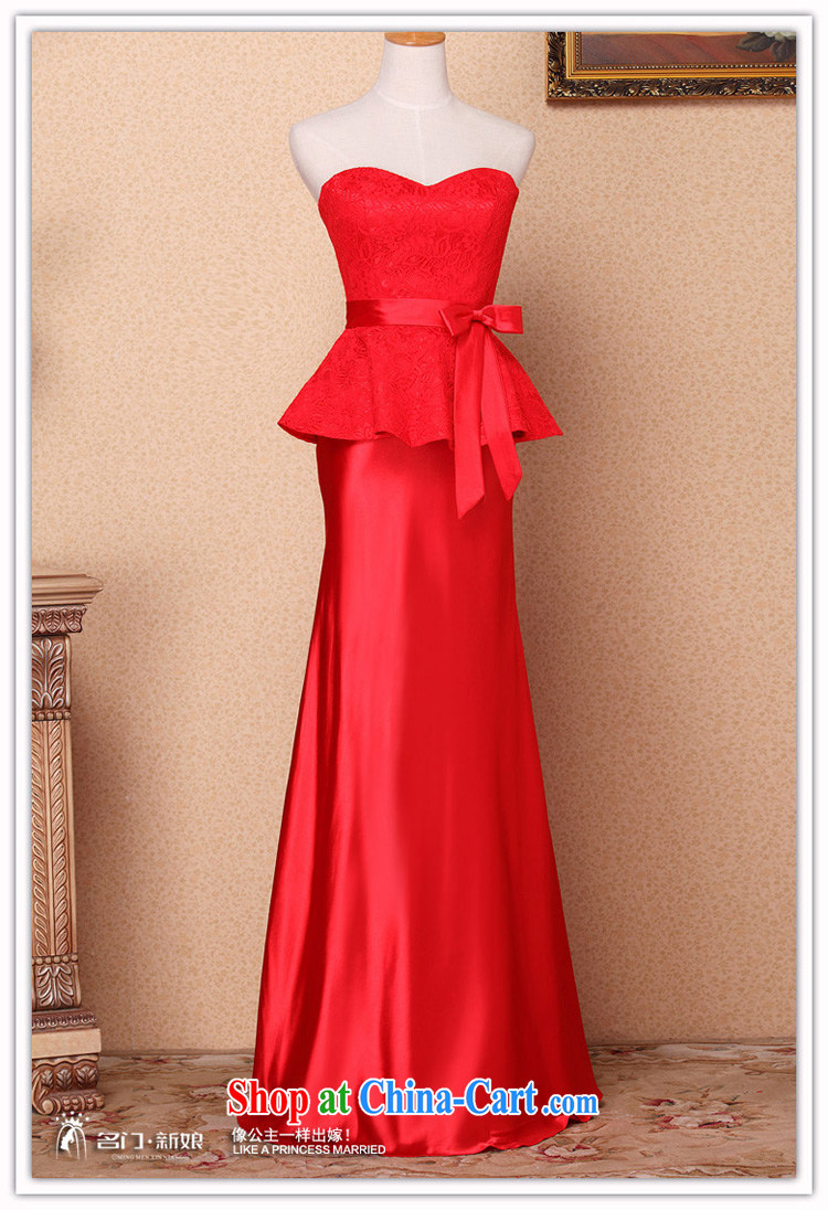 The bride's 2015 New Red bows dress wedding dress high waist graphics thin lace dress 676 M pictures, price, brand platters! Elections are good character, the national distribution, so why buy now enjoy more preferential! Health