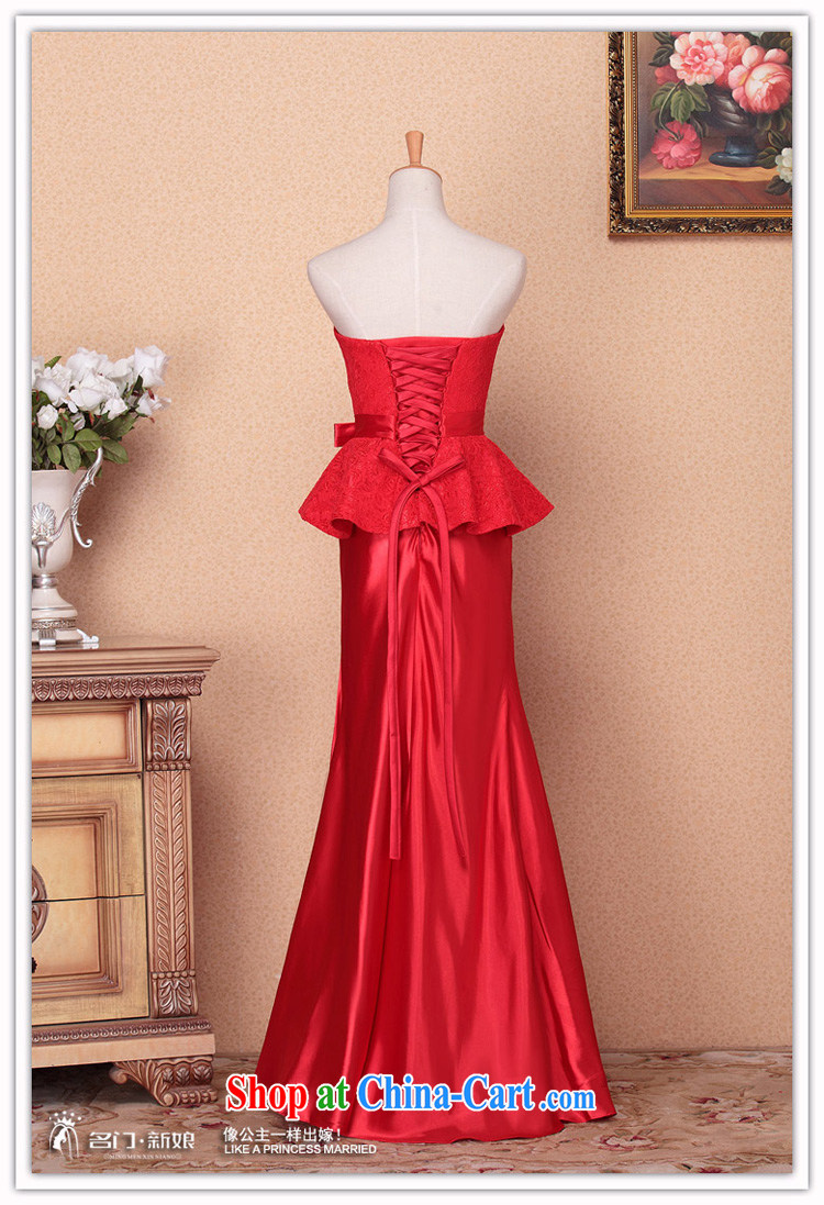 The bride's 2015 New Red bows dress wedding dress high waist graphics thin lace dress 676 M pictures, price, brand platters! Elections are good character, the national distribution, so why buy now enjoy more preferential! Health