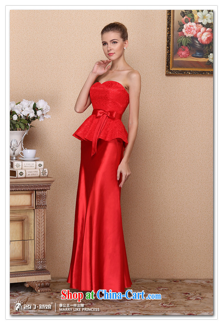 The bride's 2015 New Red bows dress wedding dress high waist graphics thin lace dress 676 M pictures, price, brand platters! Elections are good character, the national distribution, so why buy now enjoy more preferential! Health