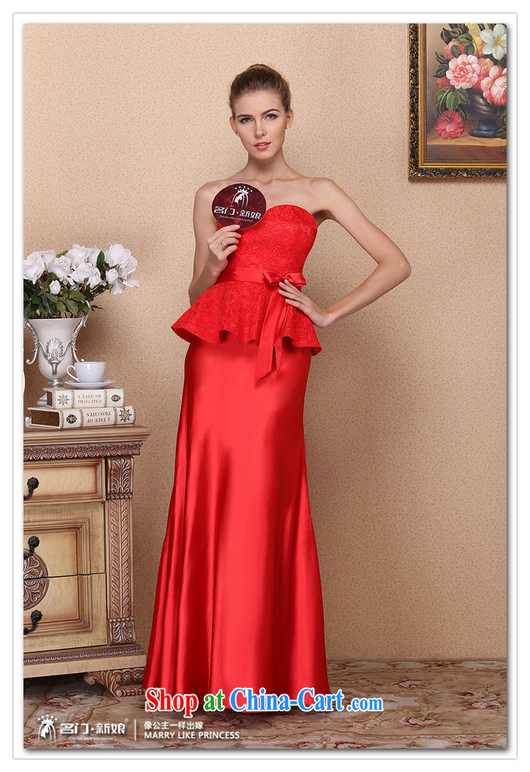 The bride's 2015 New Red bows dress wedding dress high waist graphics thin lace dress 676 M pictures, price, brand platters! Elections are good character, the national distribution, so why buy now enjoy more preferential! Health