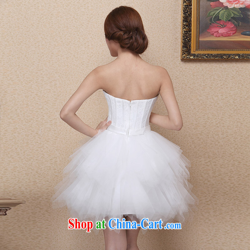 The bride's 2015 new cute little dress bridesmaid dress Princess small dress wiped his chest L 126, a bride, and shopping on the Internet