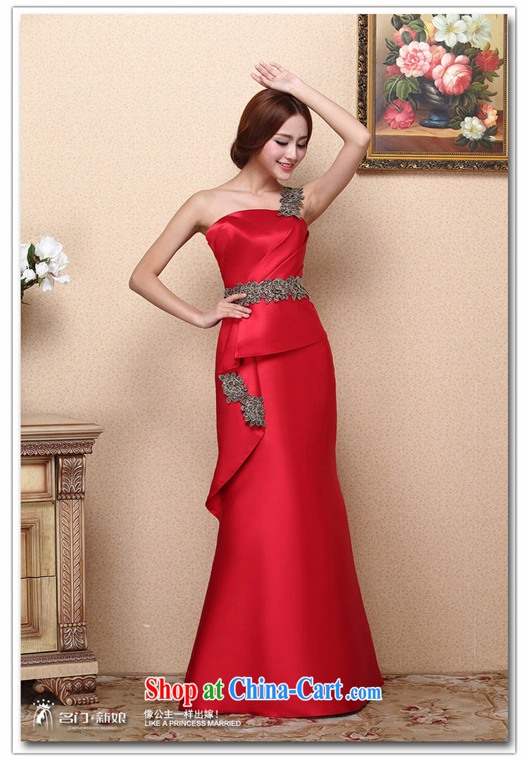 The bride's 2015 New Red dress stylish bows dress single shoulder crowsfoot graphics thin dress 661 L pictures, price, brand platters! Elections are good character, the national distribution, so why buy now enjoy more preferential! Health