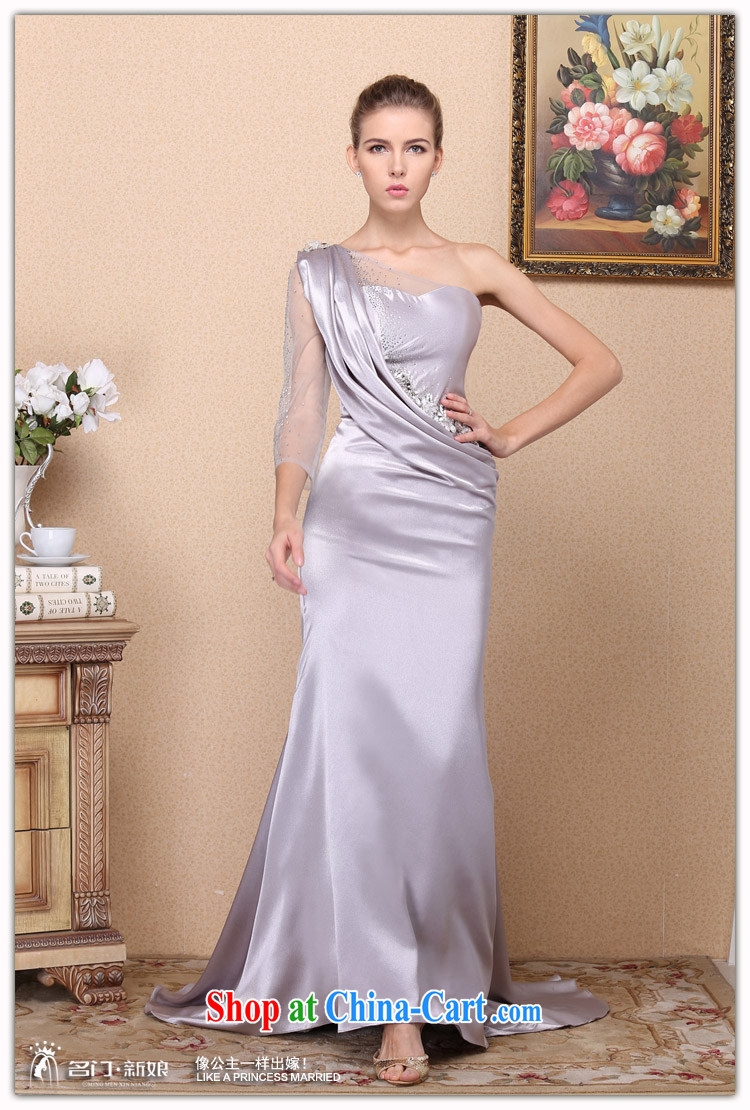 The bride 2015 stylish and elegant dress single shoulder tail dress banquet dress drill 696 L pictures, price, brand platters! Elections are good character, the national distribution, so why buy now enjoy more preferential! Health